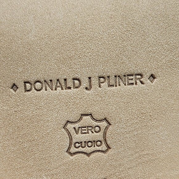 Donald J Plinter Women's Open Toe Leather Slingback Sandal Heel Size 8, 9.5 & 10 - Picture 5 of 6